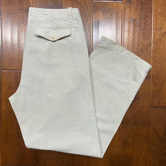 Banana Republic Vintage 2003 Linen Blend Light Tan Pants Men's Size 35 x 32 - Picture 7 of 9